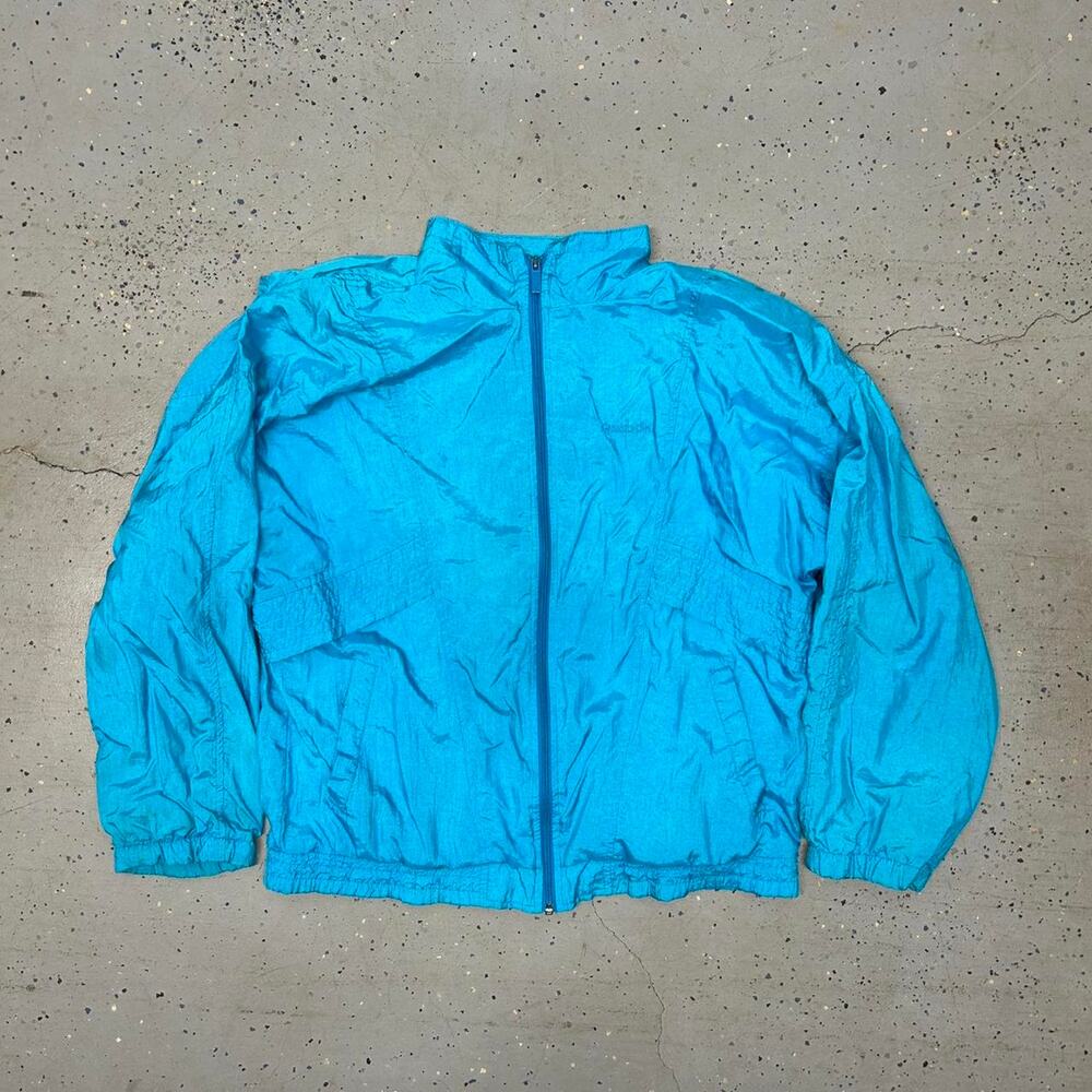 Blue vintage 80s Reebok lightweight windbreaker jacket